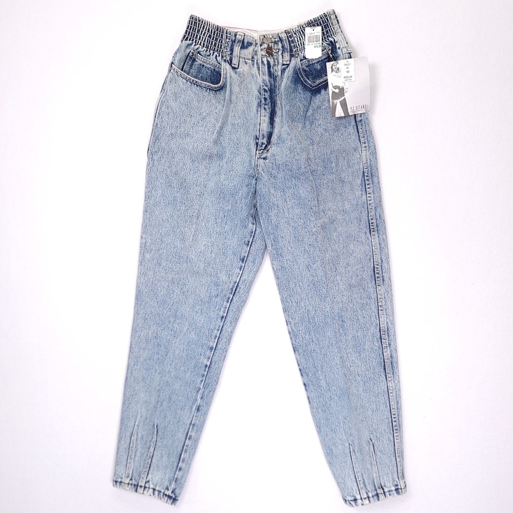 Vintage PS Gitano High Waisted Acid Wash Tapered Mom‎ Jeans NWT Size 10 Regular